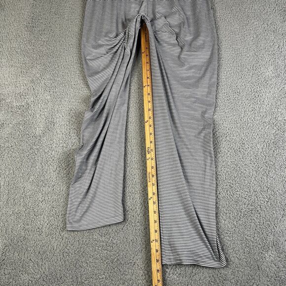 Tahari Sleepwear Pajama Pants Womens Medium Gray White Stripe Drawstring - Picture 5 of 12